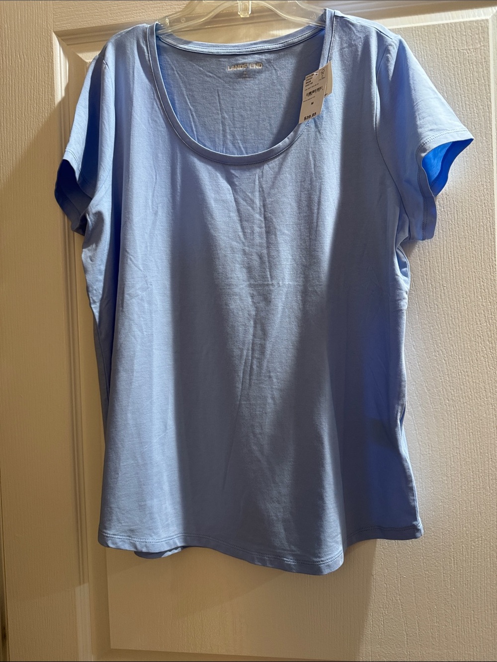 Lands' End Light Sea Blue Scoop Neck Tee